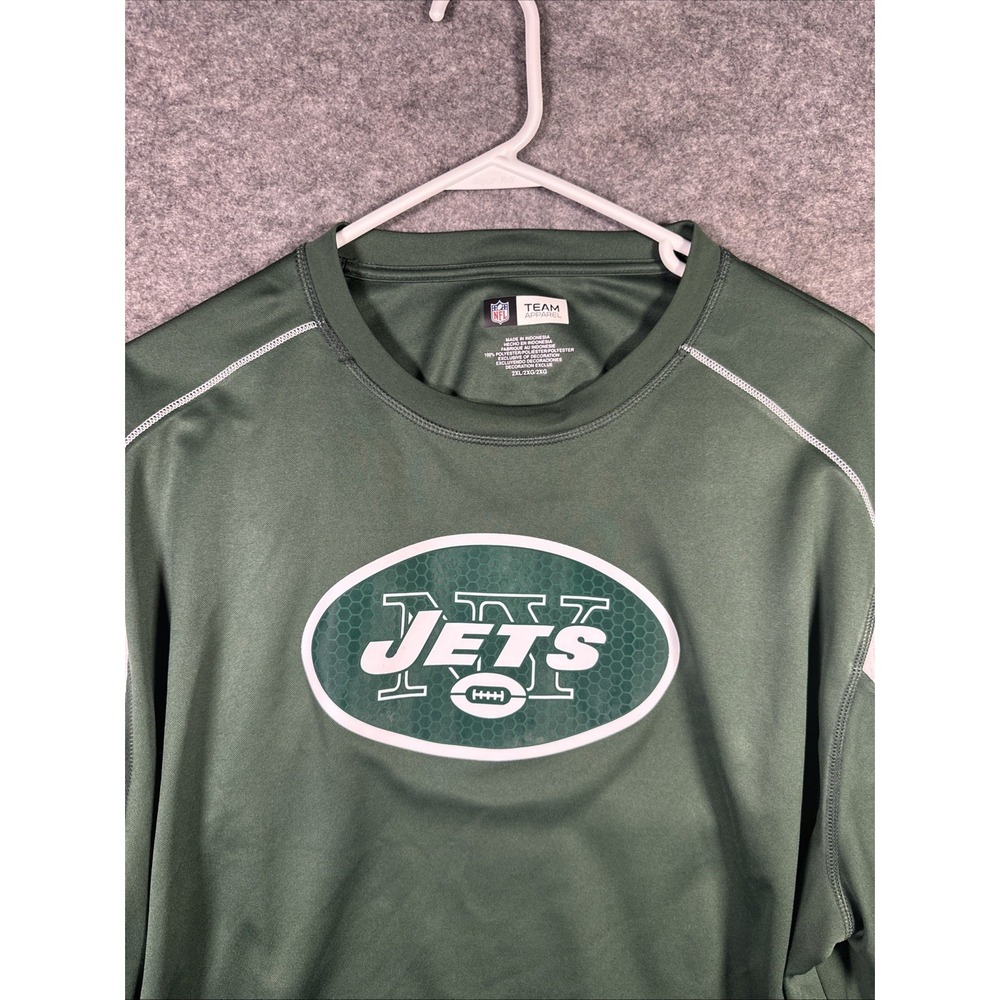 NFL NEW YORK JETS GREEN WHITE 2XL CREWNECK TEAM APPAREL PULLOVER SHIRT